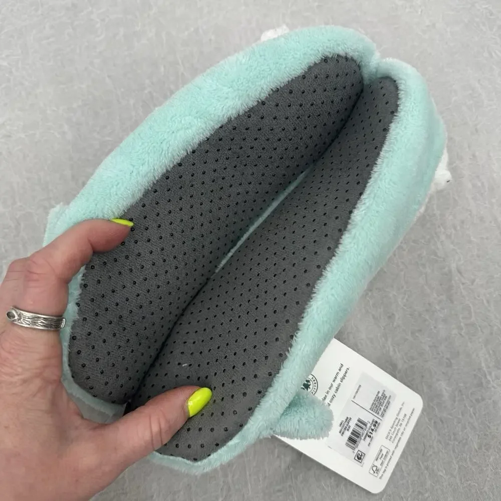 Northeast Outfitters Cozy Cabin Girls' Unicorn Slippers Size Small Aqua